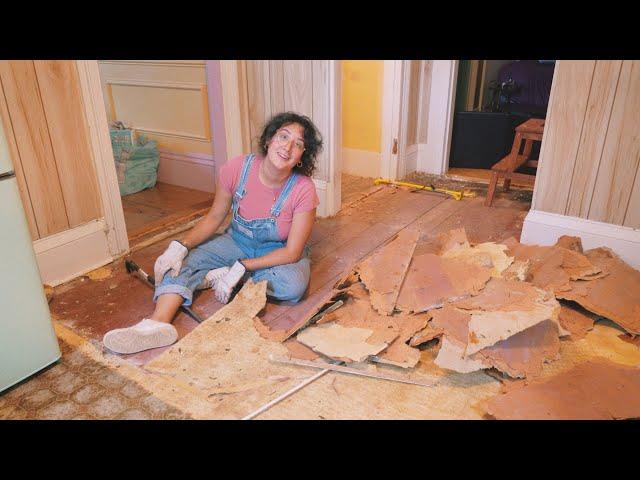 Tearing Out My Disgusting Carpeted Kitchen | Before & After!