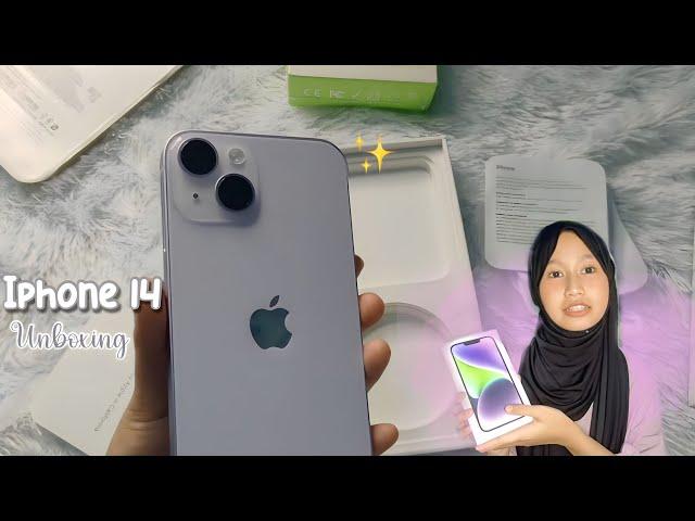 UNBOXING IPHONE 14 PURPLE 