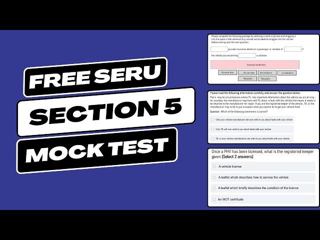 TFL SERU Section 5 - Free Mock Test - Driver Behaviour