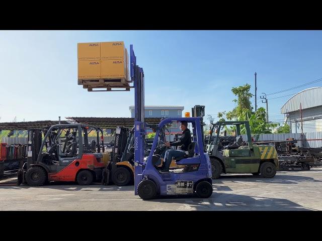 Japan Forklift : TOYOTA(JAPAN) 7FB15 1.5Ton 3m. Y2014 (Official Channel)