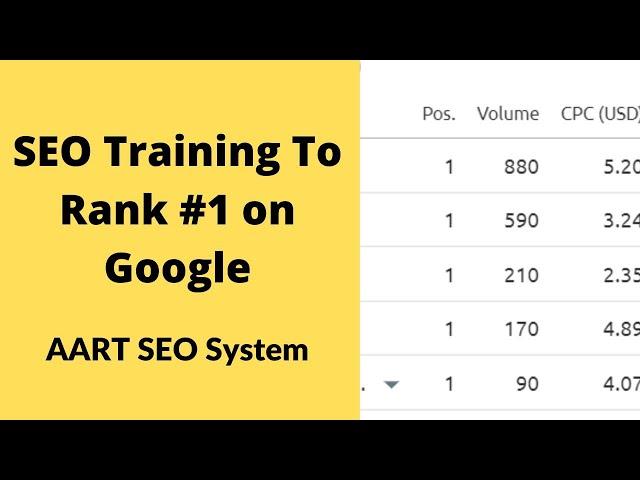 Practical SEO Course: Rank #1 Using AART SEO System (Complete Training)