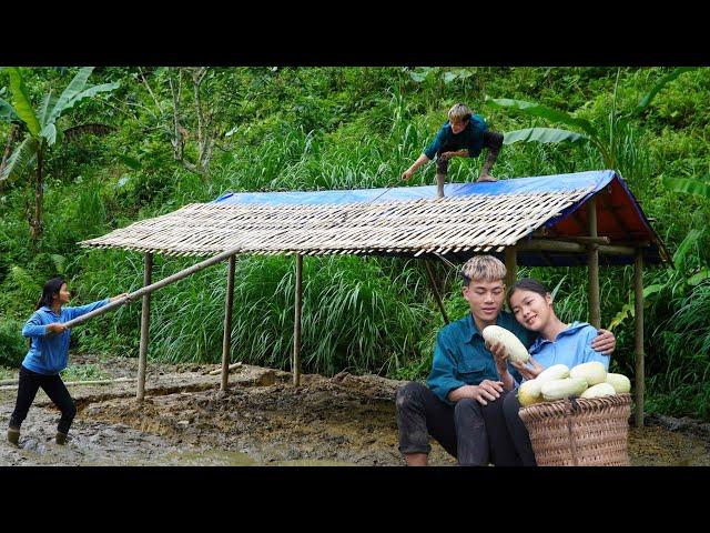 build bamboo house together, for new life, farm life, Triệu Thị Phương