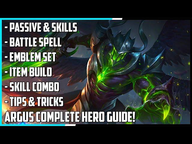 Argus Complete Hero Guide! Best Build, Skill Combo, Tips & Tricks | Mobile Legends