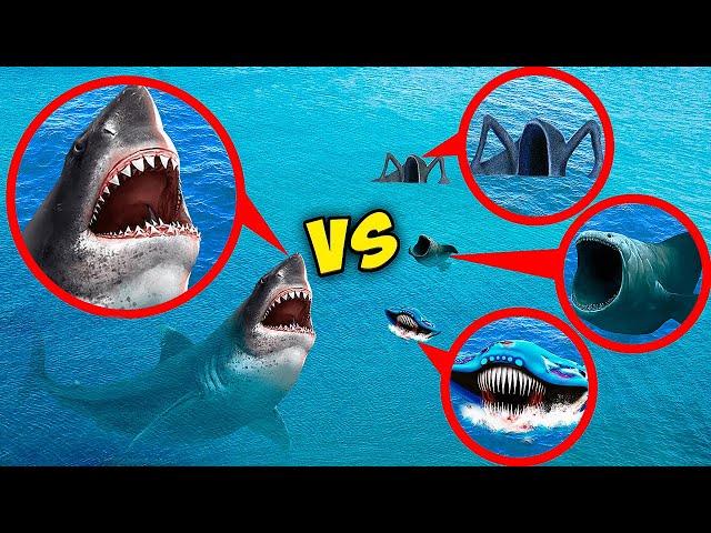 my drone captured MEGALADON vs SEA EATER, EL GRAN MAYA and BLOOP in Real Life!