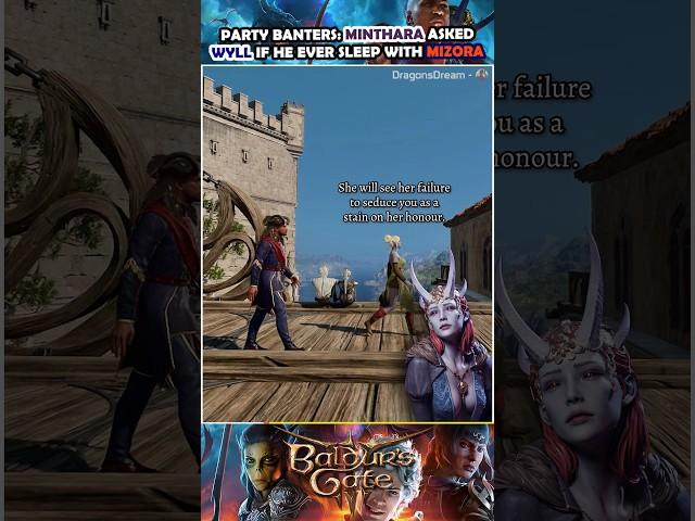 Minthara & Wyll's romance party banters in Baldur's Gate 3