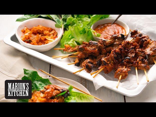 Korean-style BBQ Beef Skewers - Marion's Kitchen