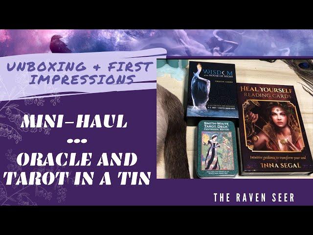 UNBOXING: Mini-Haul (again ) of a tarot in a tin and shadow and healing oracle cards