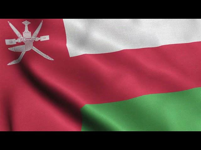 Oman Waving Flag Animation Loop | Stock Footage | Free Background