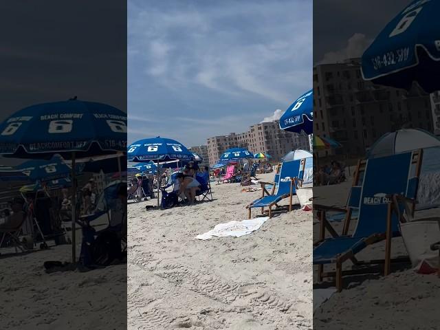 Why are the beach umbrellas blue? #beach #storm #instadaily #blue #longbeach #nyc #tourism #calming