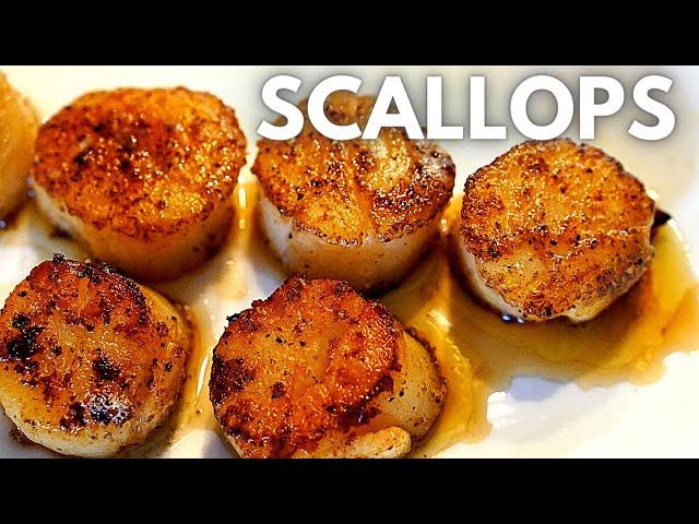 Seared Scallops with Garlic Butter sauce - Simple Recipe in 5 minutes