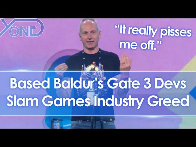 Based Baldur's Gate 3 devs slam and call out "greed" of games industry and publishers