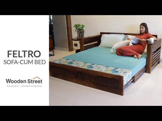 Feltro Sofa Cum Bed [ Latest Wooden Sofa Cum Bed Design ] Wooden Street