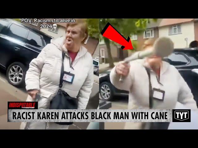 WATCH: Neighborhood Bigot Pulls Up, Attacks Black Man With Cane