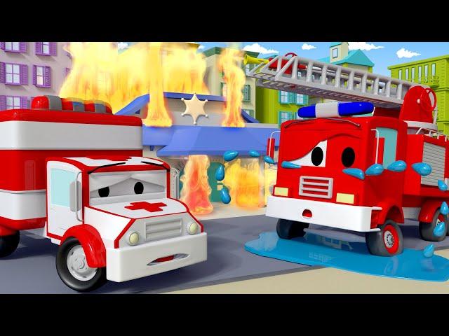 Amber l'Ambulanza -  Frank il Camion dei Pompieri - Car City  Cartone animato per i bambini