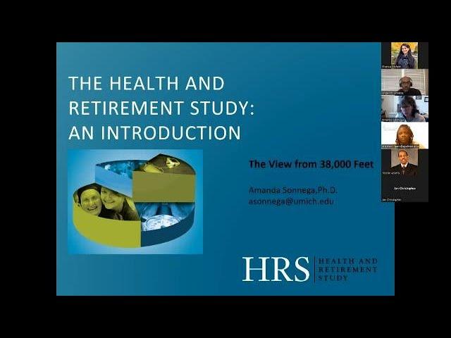 2023, NBER Workshop for HBCU Researchers: Getting Started with the Health and Retirement Study