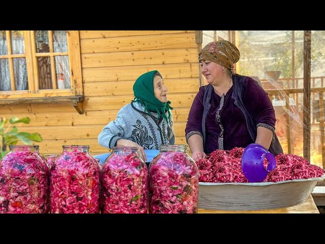 Cabbage Harvest | Making Pickle by Cabbage and Cooking Delicious Borscht