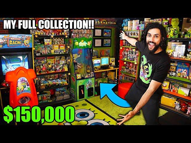 TOURING MY ENTIRE NICKELODEON 90S/2000S CARTOON COLLECTION ROOM! "OVER A $150,000 COLLECTION TOUR"