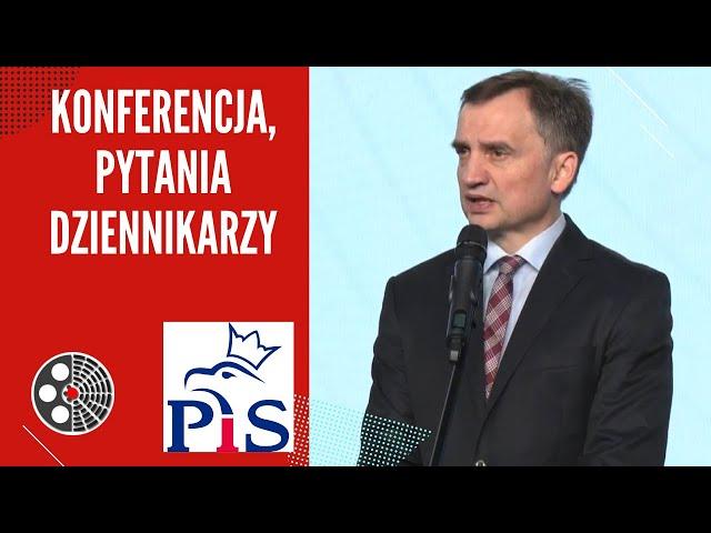 [PiS]: Z. Ziobro - Konferencja, pytania dziennikarzy