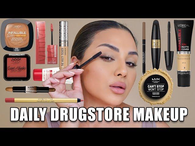 DRUGSTORE Full Face Makeup Tutorial! | Nina Ubhi