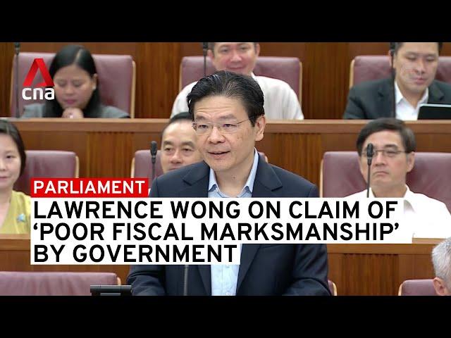 PM Lawrence Wong responds to Pritam Singh's comments of government's "poor fiscal marksmanship"