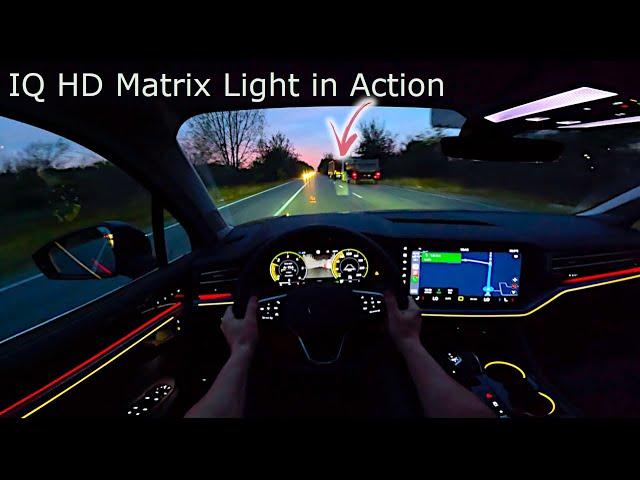 New Volkswagen Touareg 2024 Night Test Drive | IQ.Light HD Matrix in Action