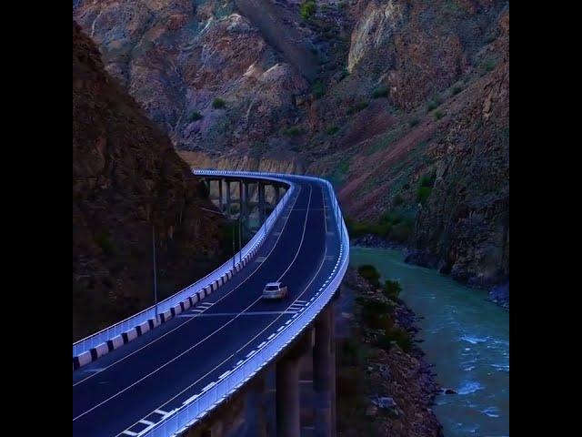 New alternative Osh-Bishkek road.KIRGUISTÁN  #automobile #aerialphoto #dangerous #amazing