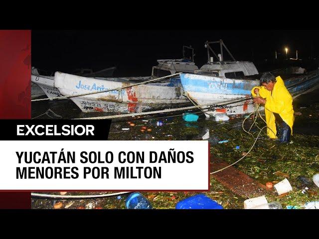 Huracán Milton en Yucatán deja inundaciones, árboles caídos y daños leves