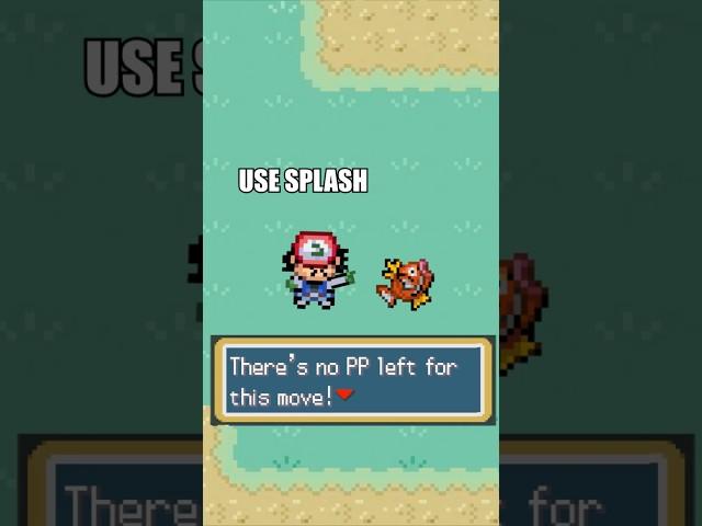 When Magikarp runs out of PP.  RUN!  #pokemon #shorts