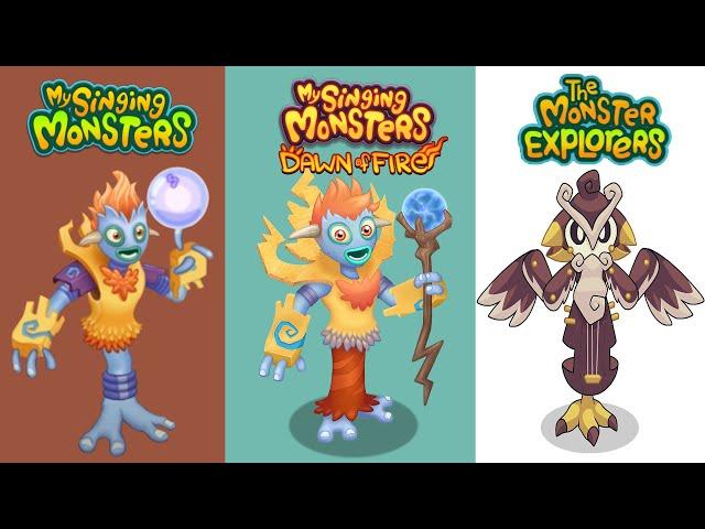 My Singing Monsters Vs Dawn Of Fire Vs The Lost Landscapes Vs  | Redesign Comparisons