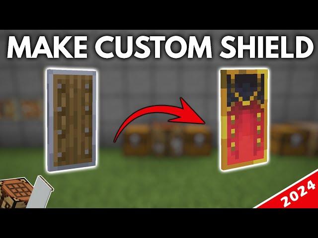 How to Make Custom Shield Easily Minecraft - TUTORIAL
