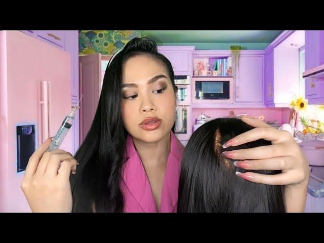 ASMR Toxic Southern Housewife Plays With Your Hair + Lip Injections (TINGLY) Scalp Scratching gum rp