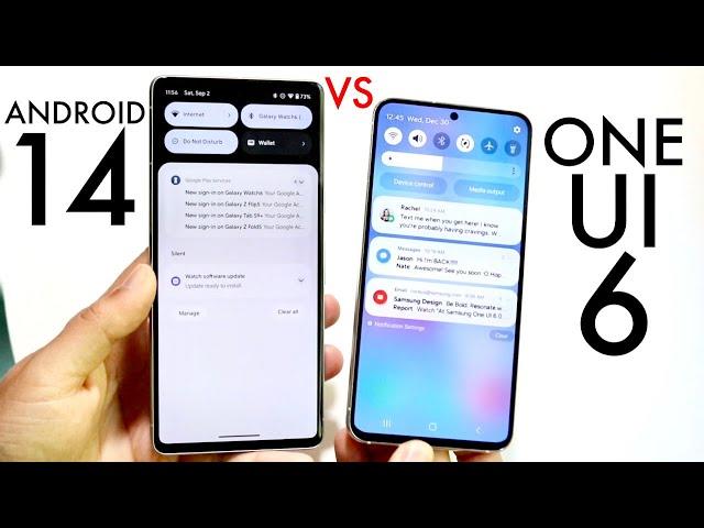Samsung One UI 6 Vs Android 14! (Comparison) (Review)