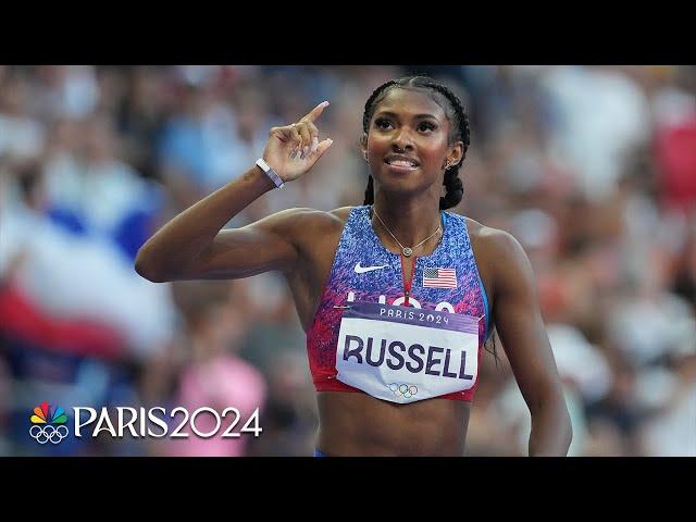 Masai Russell CLOSES STRONG to win competitive women's 100m hurdles final | Paris Olympics