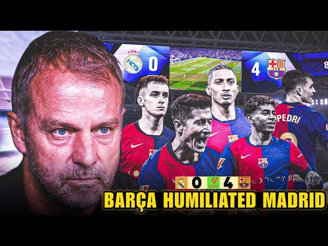 Hansi Flick Barcelona Humiliated Real Madrid Glacticos at Bernabeu 0-4 