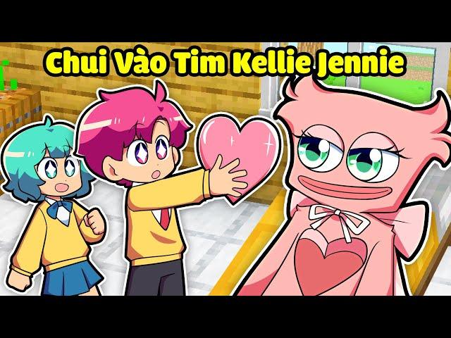 HIHA VÀ YUMMIE KHÁM PHÁ BÊN TRONG TIM CỦA KELLIE JENNIE*HIHA MINECRAFT KELLIE JENNIE 