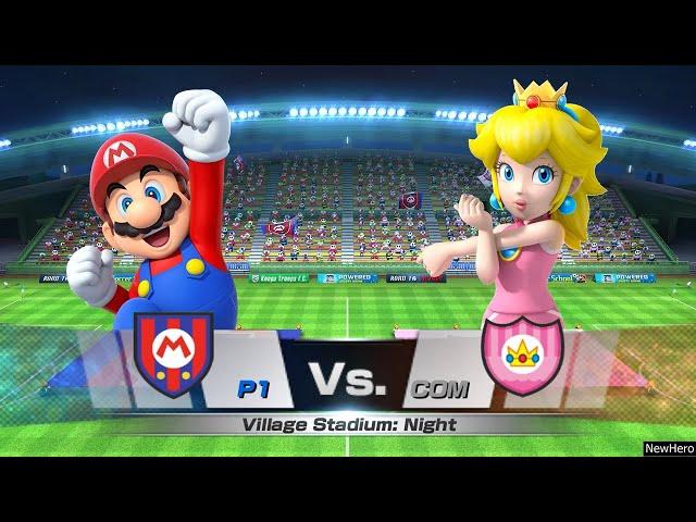 Mario Sports Superstars - Mario/Baby Mario Vs. Peach/Waluigi