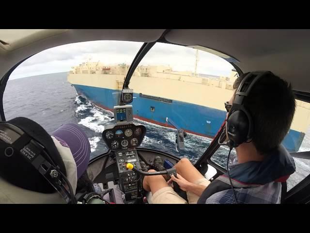 Huge car transporter boat