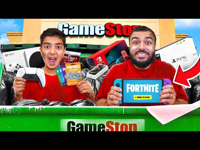 We Found V-BUCKS JACKPOT While Dumpster Diving At GAMESTOP And Played Fortnite!