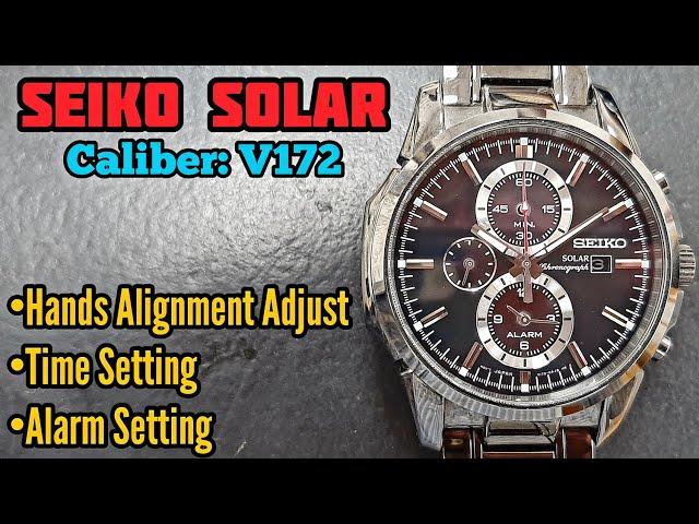 Seiko SOLAR Caliber V172 All Reset and Time, Alarm Setting | SolimBD | Watch Repair Channel