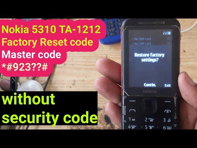 Nokia 5310 factory reset code || nokia factory reset code || nokia factory reset master code