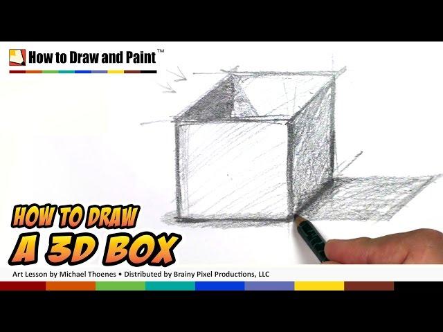 How to Draw 3D shapes - Art for Kids - 3D Box Drawing Lesson | MAT