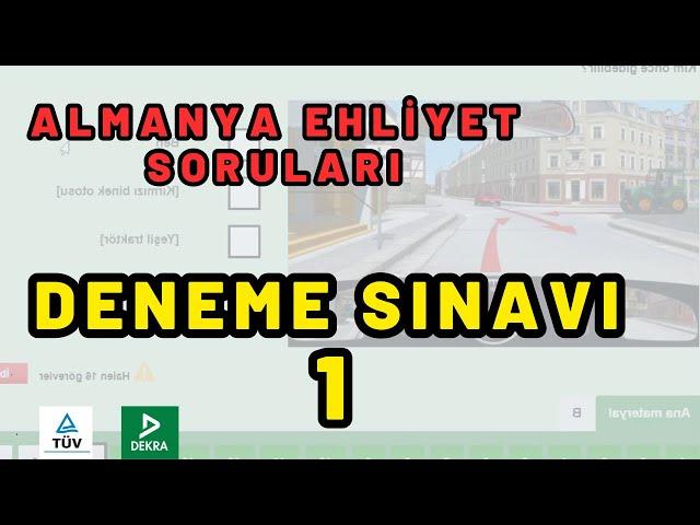 Deneme Sınavı 1 | Almanya Ehliyet Sınavı Soruları