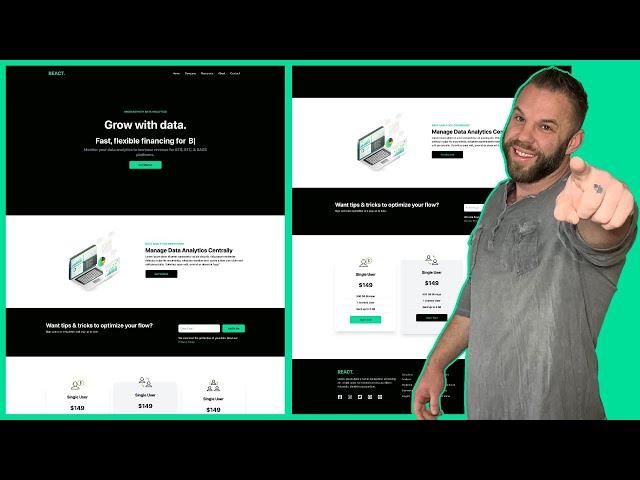 React JS & Tailwind CSS Responsive Website - Beginner Friendly