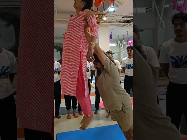 Therapy for Frozen Shoulder(Flying Person ) at #yogapeacesansthan