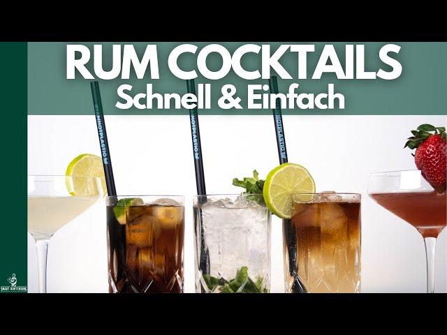 5 Cocktails mit Rum! (Schnell + Einfach)