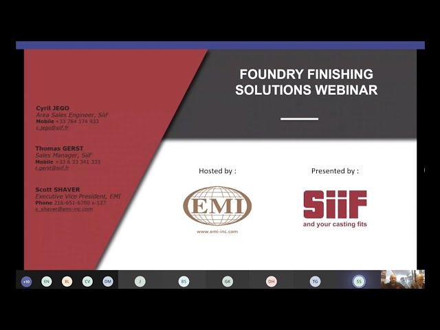 Foundry Finishing Solutions Webinar - SiiF x EMI