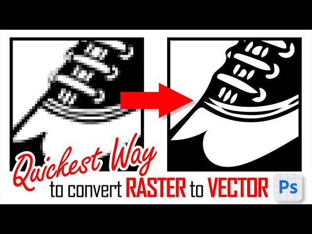 Photoshop: Quickest Way to Transform Raster Images into Vectors!