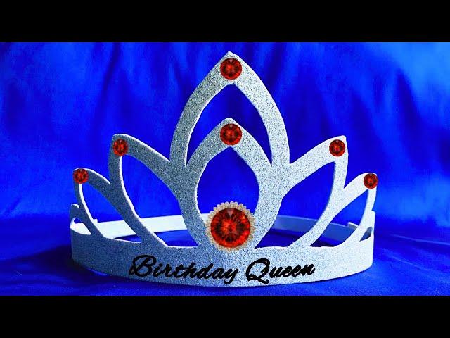 QUEEN CROWN making with Paper| How to make Crown with paper Easy | Happy Birthday Crown