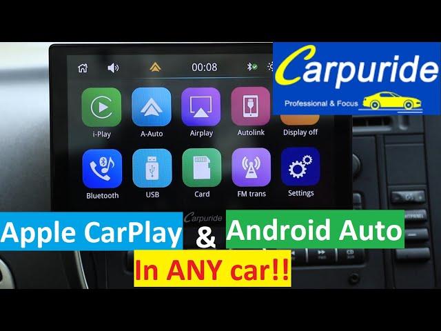 Amazing Carpuride - Apple CarPlay & Android Auto "Head Unit" - Instantly Upgrade Any Car