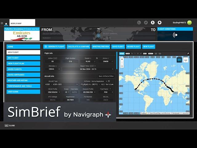 SimBrief Dispatch for MSFS | Navigraph's Flight Planning Right In The Sim!